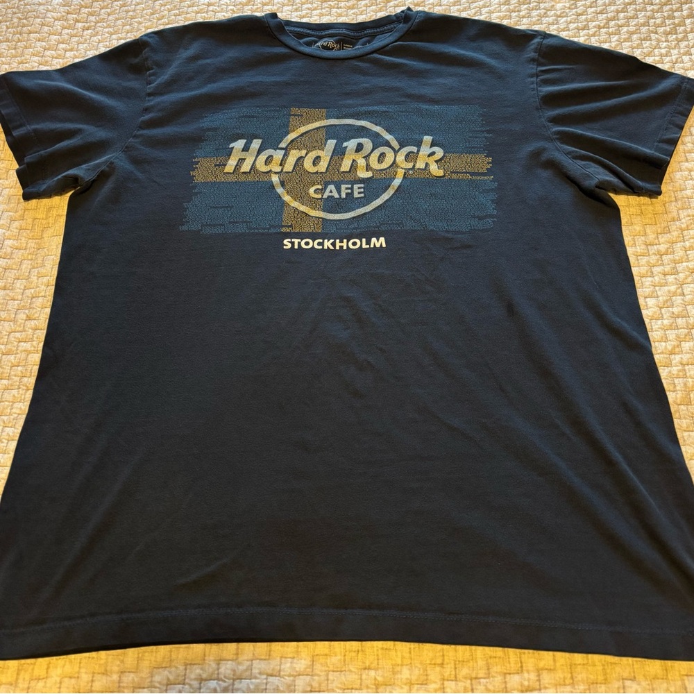 Y2K Hard Rock Cafe Stockholm, Sweden Destination Travel T-Shirt Size L
